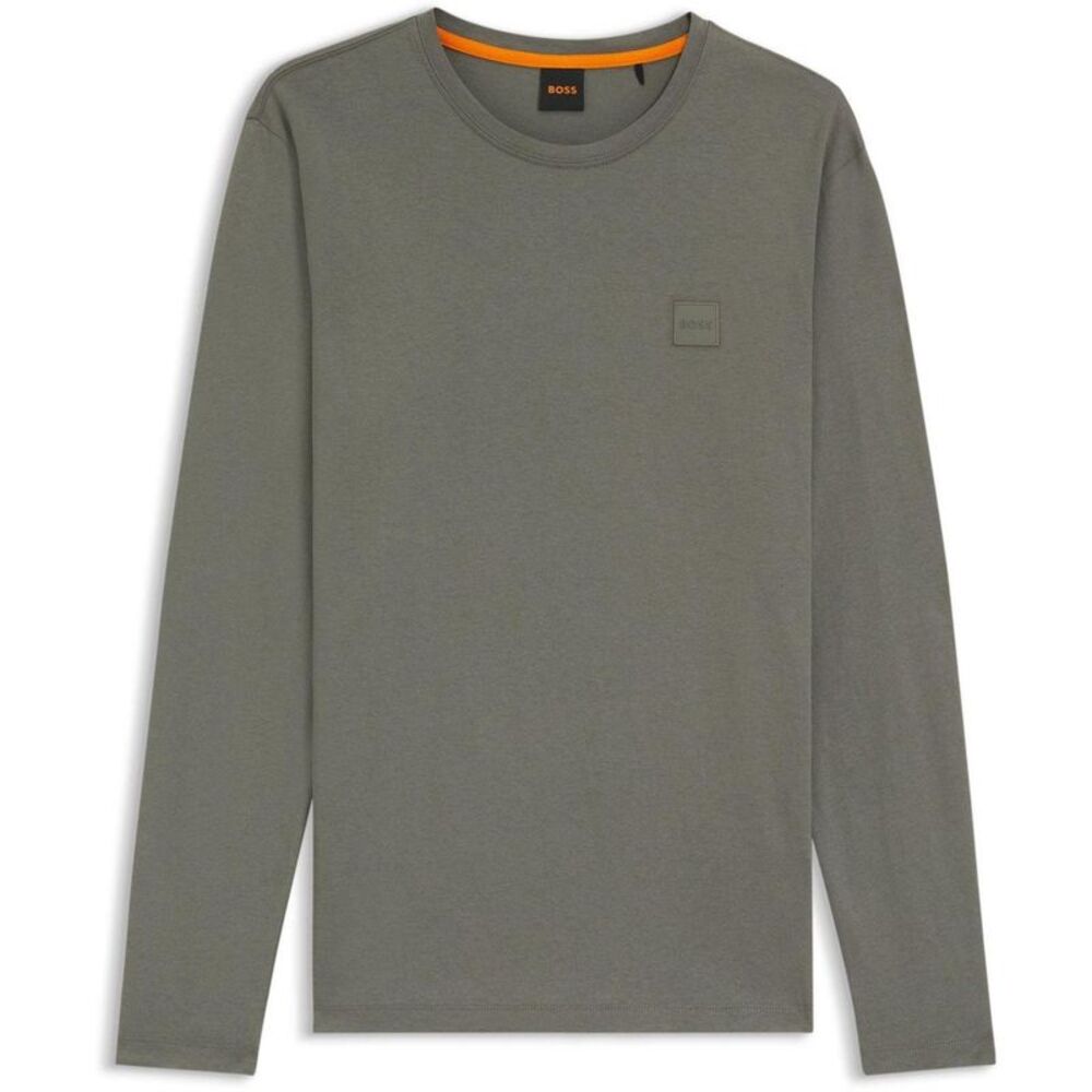 Boss Mens Logo Regular T-Shirt / Gray